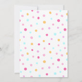 Invitation Sleepover Fête de bois rose mignonne Fille Anniver (Dos)