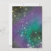 Invitation Sleepover Party Galaxy Blue Purple Stars Anniversa (Dos)