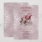 Invitation Sleigh De Noël Avec Cadeaux Fête De Fête (Devant / Derrière)