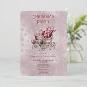 Invitation Sleigh De Noël Avec Cadeaux Fête De Fête (Debout devant)