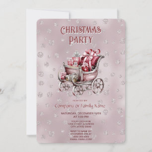 Invitation Sleigh De Noël Avec Cadeaux Fête De Fête