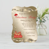 Invitation Sleigh de Noël, Santa Hat, Noël d'entreprise (Debout devant)