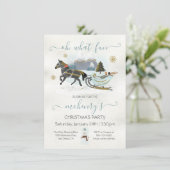 Invitation Sleigh ride cheval fête de Noël (Debout devant)