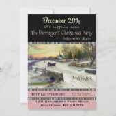 Invitation Sleigh Ride in Snow Holiday Party (Devant)