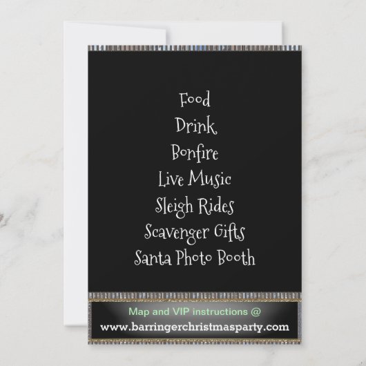 Invitation Sleigh Ride in Snow Holiday Party (Dos)