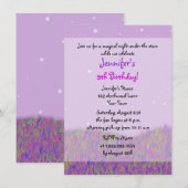 Invitation Slepover Under the Stars Birthday Party - violet (Devant / Derrière)