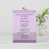 Invitation Slepover Under the Stars Birthday Party - violet (Debout devant)