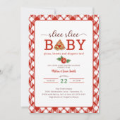 Invitation Slice Baby Pizza Couples Baby shower photo I (Devant)