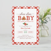 Invitation Slice Baby Pizza Couples Baby shower photo I (Debout devant)