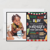 Invitation Slice Baby Pizza Party 1er anniversaire (Devant)
