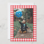 Invitation Slice de photo moderne Pizza de bébé Premier anniv (Dos)