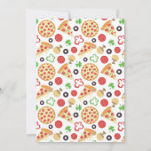 Invitation Slice Moderne De Fun 2e Anniversaire Pizza Party B (Dos)