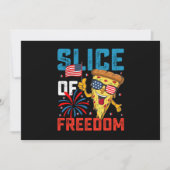 Invitation Slice Of Freedom 4 Juillet Pizza USA Drapeau Sungl (Devant)