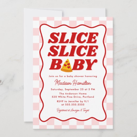 Invitation Slice Slice Baby Italian Pizza Baby Shower (Devant)