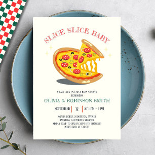 Invitation Slice Slice Baby Modern Italien Baby shower de piz