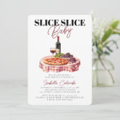 Invitation Slice Slice Baby Pizza Baby shower photo (Debout devant)