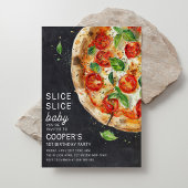 Invitation Slice Slice Baby Pizza moderne Premier anniversair
