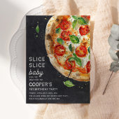 Invitation Slice Slice Baby Pizza moderne Premier anniversair