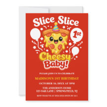 Slice Slice Cheesy Baby Pizza 1st Birthday