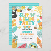 Invitation Slide 'n' Slide Splash Pad Summer Anniversday Part (Devant / Derrière)