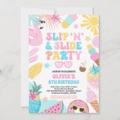 Invitation Slide 'n' Slide Splash Pad Summer Anniversday Part (Devant)