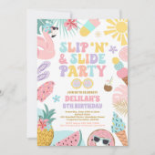 Invitation Slide 'n' Slide Splash Pad Summer Anniversday Part (Devant)