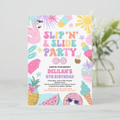 Invitation Slide 'n' Slide Splash Pad Summer Anniversday Part (Debout devant)