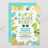 Invitation Slide 'n' Slide Splash Pad Summer Anniversday Part (Devant / Derrière)