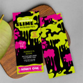 Invitation Slime anniversaire ticket de fête admettre une inv
