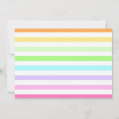 Invitation Slime d'anniversaire photo pastel rainbow girl (Dos)