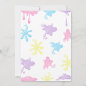Invitation Slime fête d'anniversaire (Dos)