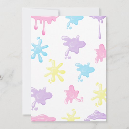 Invitation Slime fête d'anniversaire (Dos)