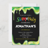 Invitation Slime Fun children Anniversaire fête (Devant)