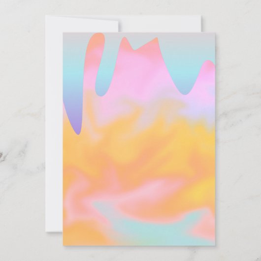 Invitation Slime Party Ombre Drithday Rainbow (Dos)