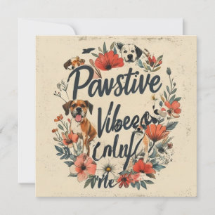 Invitation Slogan de maman de chien inspiré vintage - Vibes P