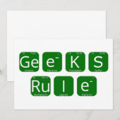 Invitation Slogan de table périodique geek (Devant / Derrière)