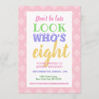 Slogans d'invitation pour le 8e anniversaire
