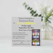 Invitation Slot Machine Casino Theme Retirement Party (Debout devant)