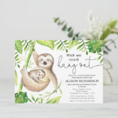Invitation Sloth baby shower virtuel sexe neutre mignonne (Debout devant)