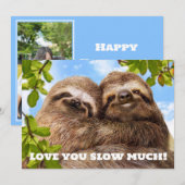 Invitation Sloth Couple (Devant / Derrière)