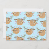 Invitation Sloth Cute Kids 1er anniversaire (Dos)