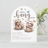 Invitation Sloth Laisse Détenir ! | Fête d'anniversaire (Debout devant)