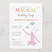 Invitation Slumberkins Magical Rainbow Unicorn Birthday (Devant)