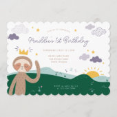 Invitation Slumberkins Sloth Birthday Party (Devant)