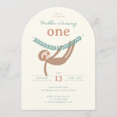 Invitation Slumberkins Sloth Birthday Party (Devant)