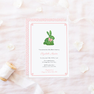 Invitation Smart Boxwood Lapin Lapin Fille Baby shower Fête