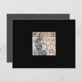 Invitation Smart Orange Shades Monochrome Indie Song Qr Code (Devant / Derrière)