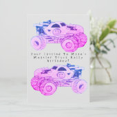 Invitation Smile Monster Truck Rally Anniversaire (Debout devant)
