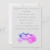 Invitation Smile Monster Truck Rally Anniversaire (Dos)