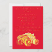 Invitation Smile Monster Truck Rally Anniversaire (Dos)